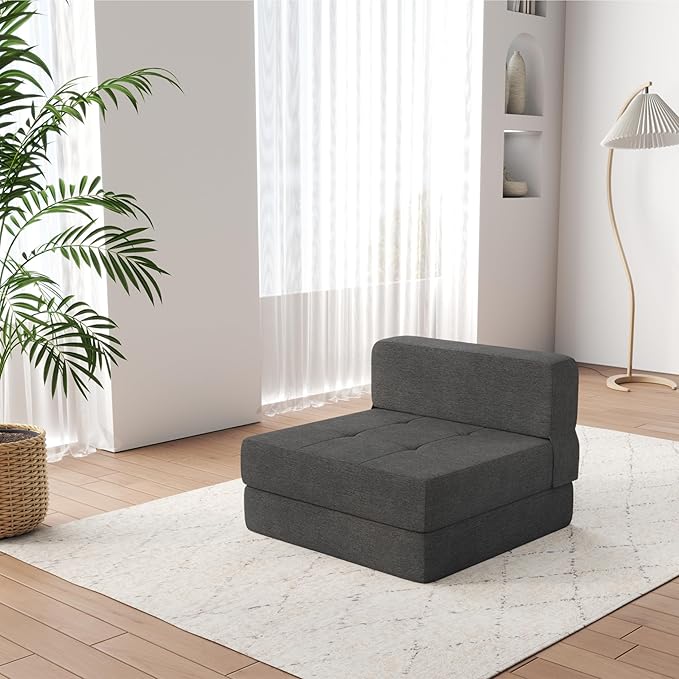 ZeeFu Foldable Couch Bed - Memory Foam Futon, Convertible Sleeper for Living Room/Dorm/Guest/Office/Caravans/Studio