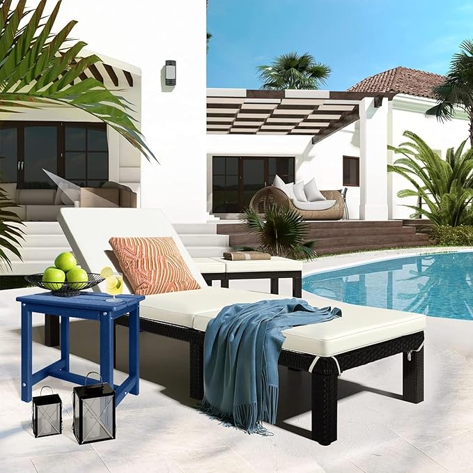 GARDENSTAR Adirondack Square Side Table,one-Tier Outdoor end Table, Patio Side Table for Pool,Porch,Backyard,Relaxing Companion (Blue) - Image 6