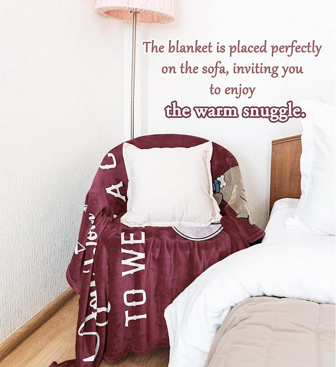 Get Well Gifts for Women/Men After Surgery, Sympathy Gift, Feel Better/Get Well Soon Gifts for Women, Surgery Recovery Gift for Men, at Least You Dont Have to Wear A Cone Red Blanket 50"x60"