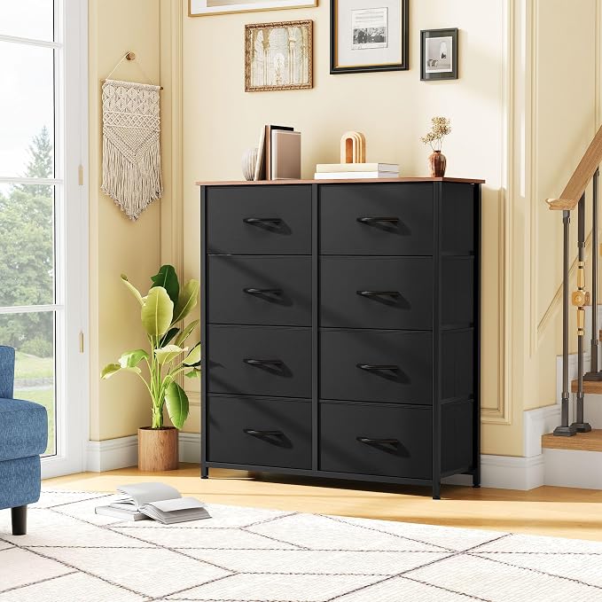 DWVO 8-Drawer Fabric Dresser, Furniture Storage Tower Cabinet, Organizer for Bedroom - Image 2