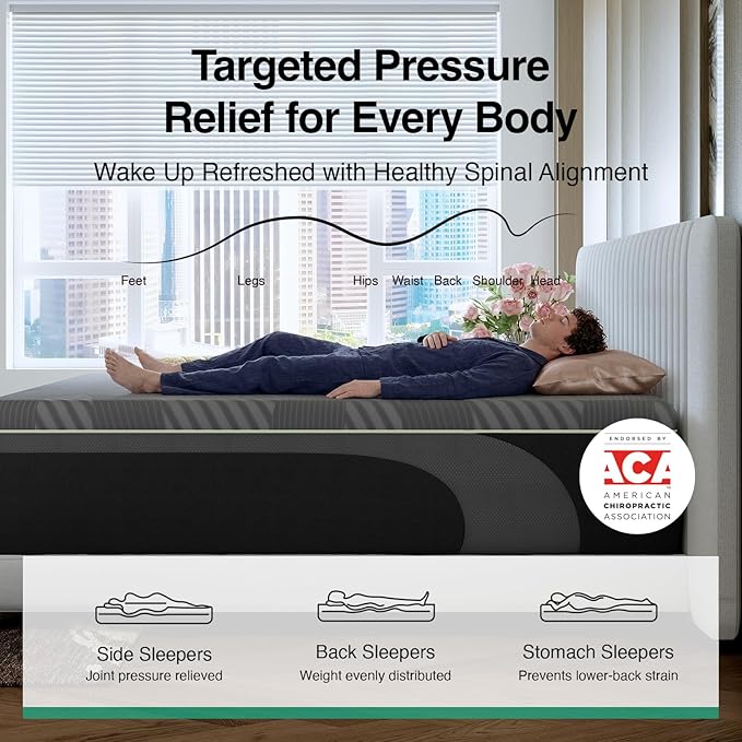 Novilla Twin Memory Foam Mattress, 10 Inch Twin Mattress with AiryFlow Cooling System for Cool Night Sleep, Pressure Relief, Ergonomic Dual-Layer Support, CertiPUR-US Certified, Medium Firm