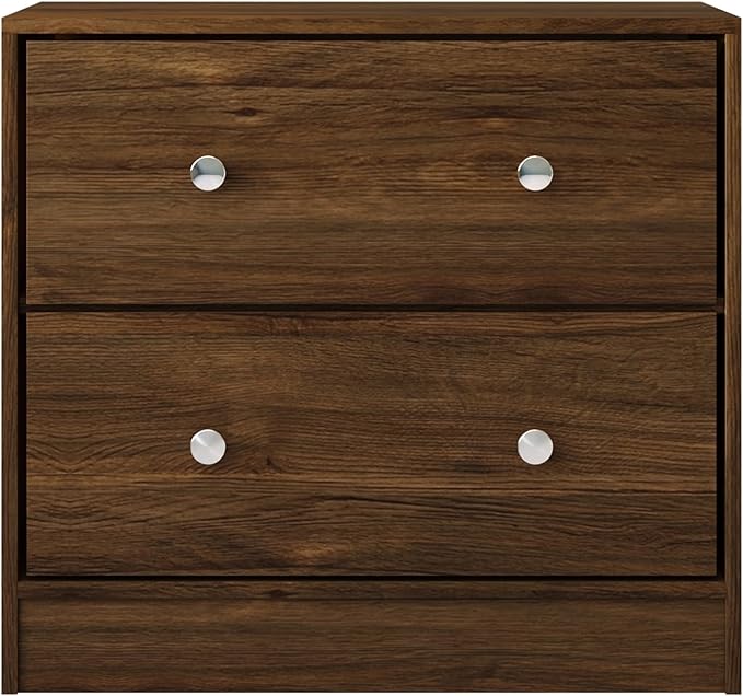 HOME DESIGN Altoona 3-Piece Bedroom Set with Dresser and Two Nightstands, Brown