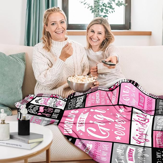 Gigi Gifts for Grandma - World's Best Gigi Ever Gifts on Christmas Mothers Day Birthday - Birthday Gift for Grandma from Grandkids Unique - Gigis Life Blanket 60"x80"