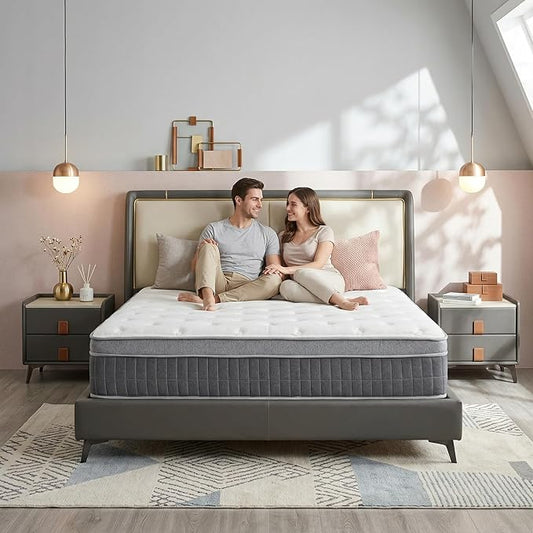 Full Size Mattress - 12 Inch Full Mattress- Hybrid Memory Foam Mattress,Pressure Relief, Cooling Breathable Cover, CertiPUR-US Certified, Bed-in-a-Box