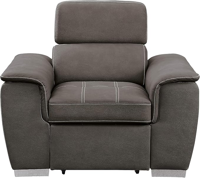 Homelegance Ferriday 45" Convertible Lounger Chair, Taupe