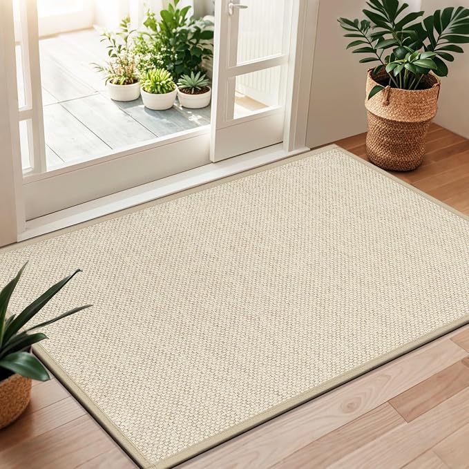 LEKEEPGO Door Mat 36"x59", Non Slip Door Mat Indoor Entrance, Rubber Backing Front Indoor Door mats Washable Absorbent Low-Profile Doomat Large Entryway Entry Resist Dirt Inside Door Mats, Khaki - Image 8