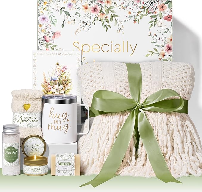 Self Care Gifts for Women Get Well Soon Gifts, Mothers Day Birthday Gifts for Women Care Package, Sympathy Gift Baskets Spa Gifts Thinking of You Inspirational Gifts for Mom Her Sister Grandma Friends