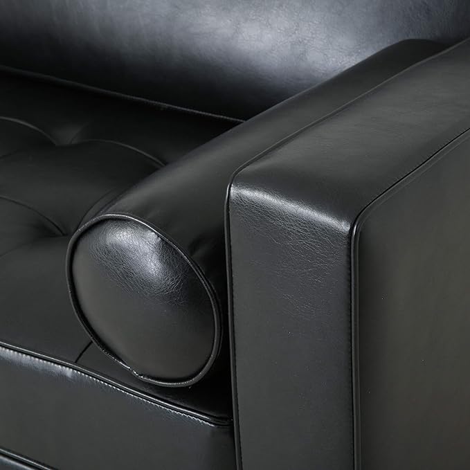 Christopher Knight Home Malinta Sofas, Midnight Black + Espresso