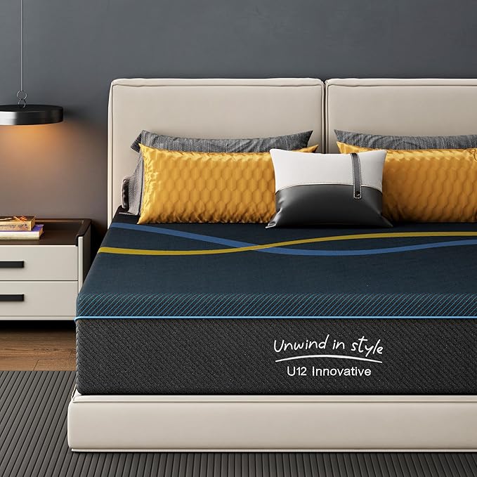 10 Inch Mattress Queen Size, Gel Memory Foam Mattress for Cooling, Medium Firm Pressure Relief, CertiPUR-US Certified, with Removable Cover