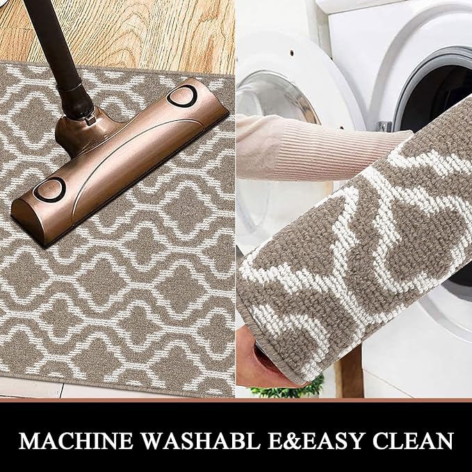 HEBE Washable Runner Rug 20"x59" Indoor Door Mat Runners,Non Slip Dirt Trapping Rug Runner Floor Mats Carpet Runners for Entryway Hallway Kitchen Garage Laundry Room - Image 6