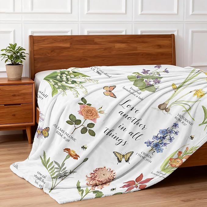 COMFAR Christian Gifts for Women Faith, Inspirational/Religious/Spiritual Gifts for Adults, Soft Throw Blankets for Women/Men, Personalized Blankets for Adults 40"x 50"