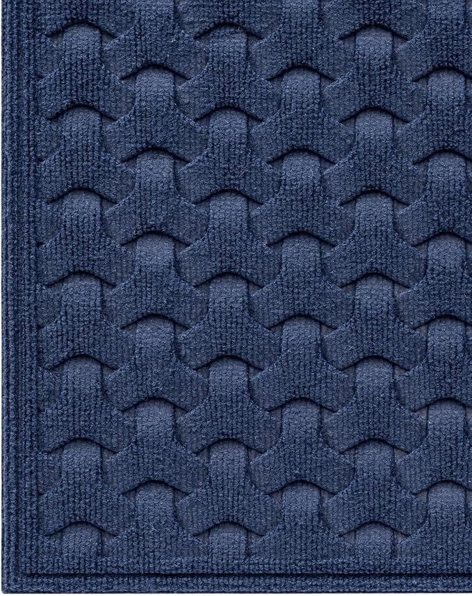 DEXI Front Door Mat Outside Entrance, 2x4 ft Non Slip Entry Doormat Dirt Trapper with Rubber Back, Low Profile Ultra Absorbent Welcome Mats for Inside House Home Patio Entryway, Navy Blue - Image 9