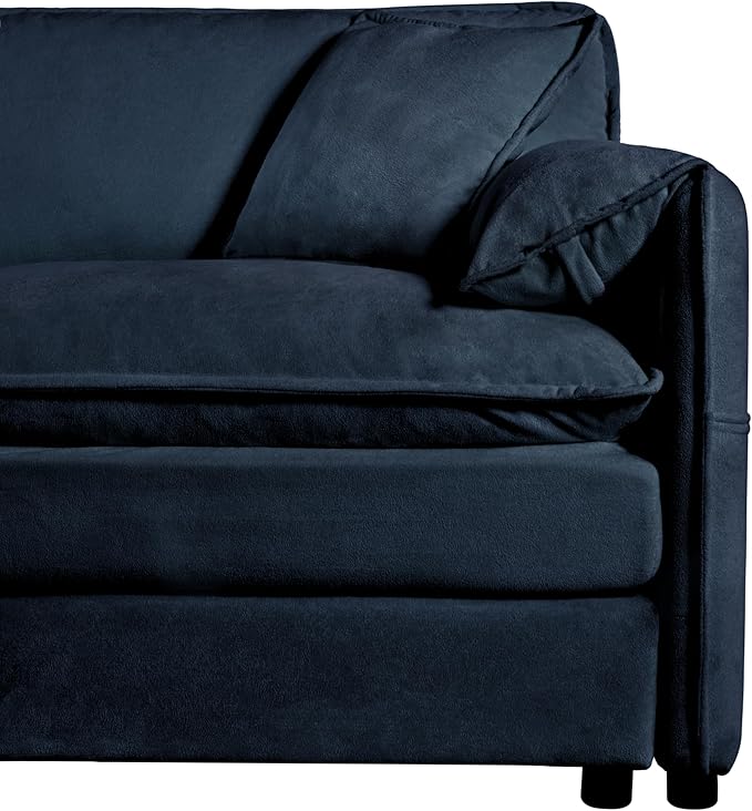 143-Inch U-Shaped Sectional Cloud Sofa Oversized Modular 6 Seaters Sofa Couch with 2 Ottoman Chaise and Pillow Armrest, Chenille Upholstered Convertible Cloud Couch