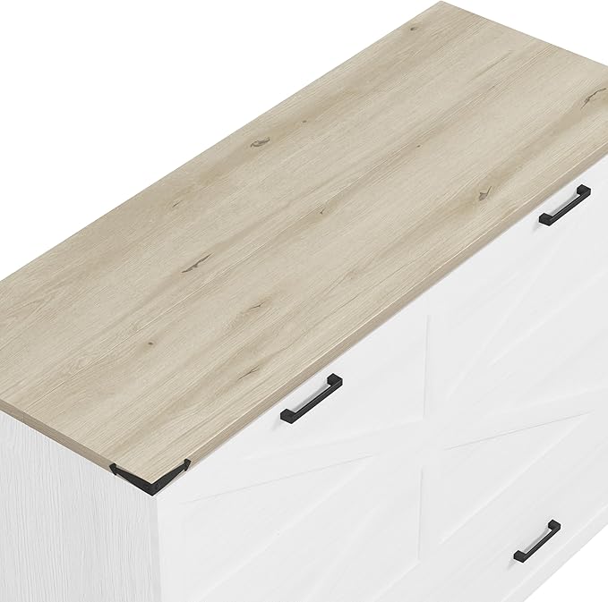 Bellemave Queen Size Murphy Bed, Cabinet Bed with Charging Station and Storage, Farmhouse Murphy Cabinet with Foldable Panel, Noisy Free, for Guest Bedroom, Living Room, Office, White