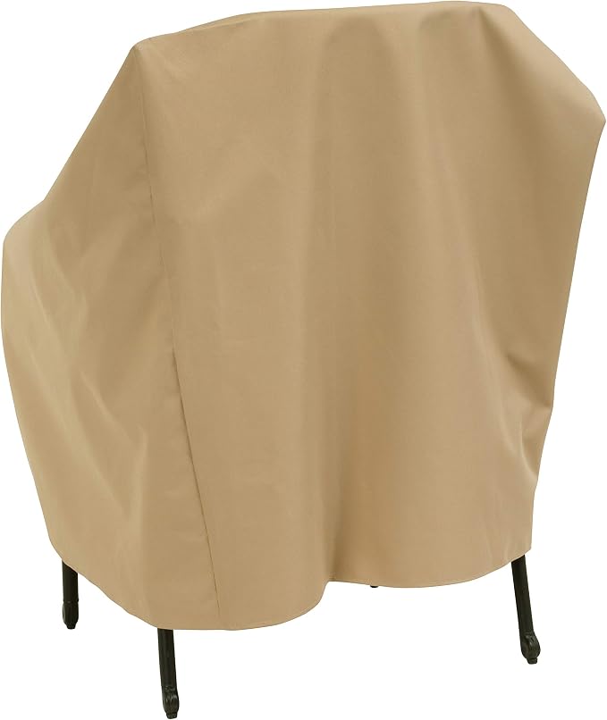 Modern Leisure Basics Patio Chair Cover - Weather-Resistant Fabric - Furniture Protection Perfect for Patio, Deck, and Porch - 27" L x 34" W x 31" H - Khaki - Image 7
