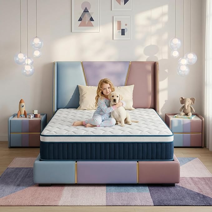 Twin Size Mattress - 14 Inch Twin Mattress- Hybrid Memory Foam Mattress,Pressure Relief, Cooling Breathable Cover, CertiPUR-US Certified, Bed-in-a-Box