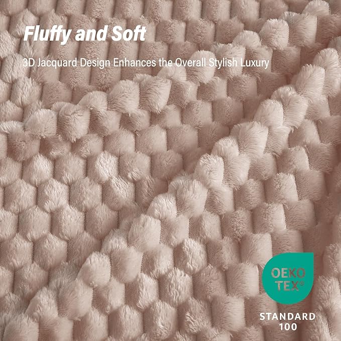 Bnuitland Light Brown Flannel Throw Twin Size Blanket (60X80 inches), 300 GSM Fleece Cozy Warm Soft Home Decor Lightweight Bed Blanket for Adults, Suitable for All Seasons.