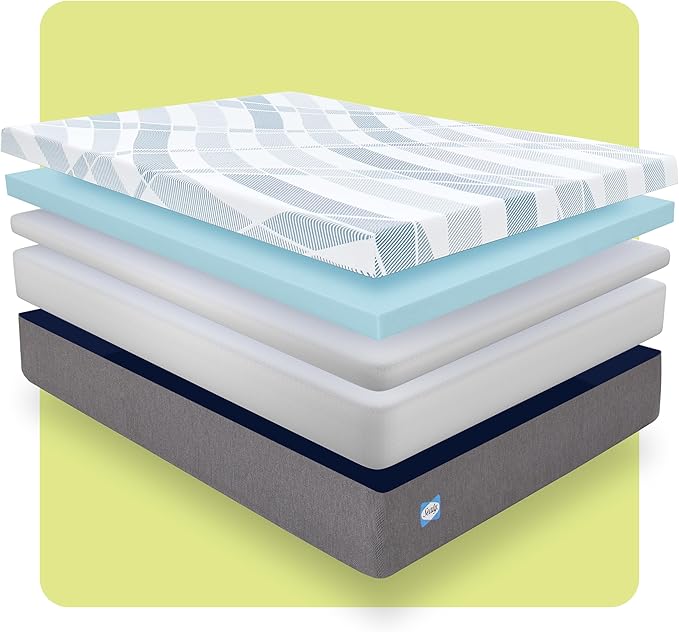 Sealy Dreamlife 14” Foam Mattress-in-a-Box, King, SealyComfort Gel Memory Foam, SealySupport Transition Foam, Machine Washable Cover