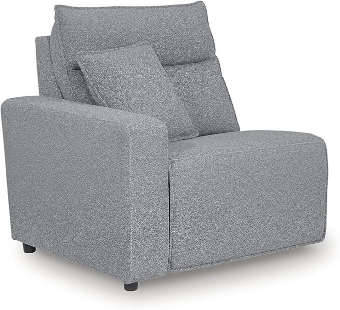 Signature Design by Ashley Modern ModMax II Stain Resistant U-Shape Left-Arm Facing 6-Piece Power Reclining Sectional with Chaise and Adjustable Headrest, Gray