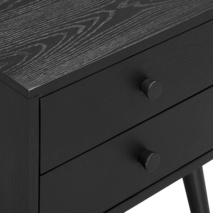NTC Lux Nightstand with 2 Drawers, Featuring Adaptable Design, 150 lbs Load Capacity, Water-Resistant, Elevate Your Space, Easy Assembly - Burnt Black - Image 6
