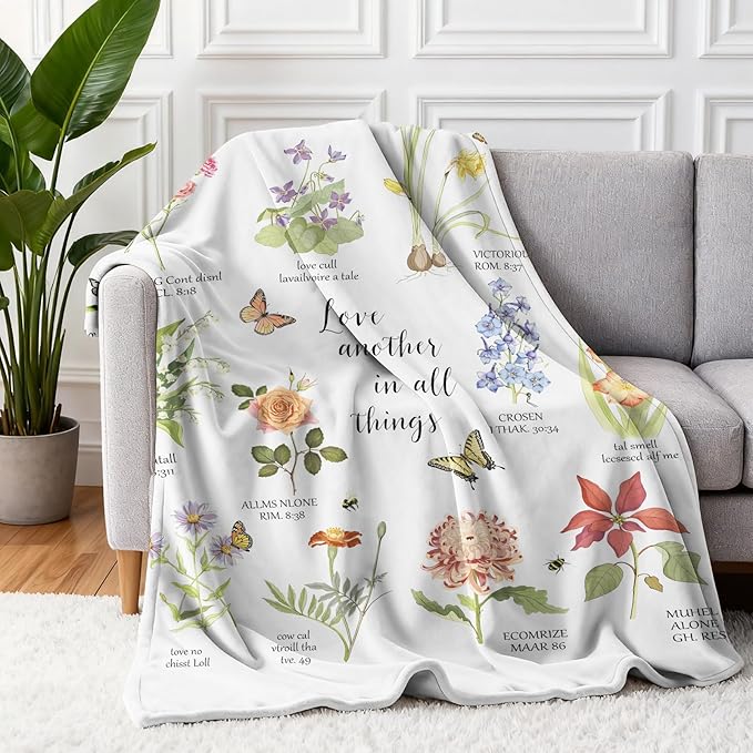 COMFAR Christian Gifts for Women Faith, Inspirational/Religious/Spiritual Gifts for Adults, Soft Throw Blankets for Women/Men, Personalized Blankets for Adults 40"x 50"