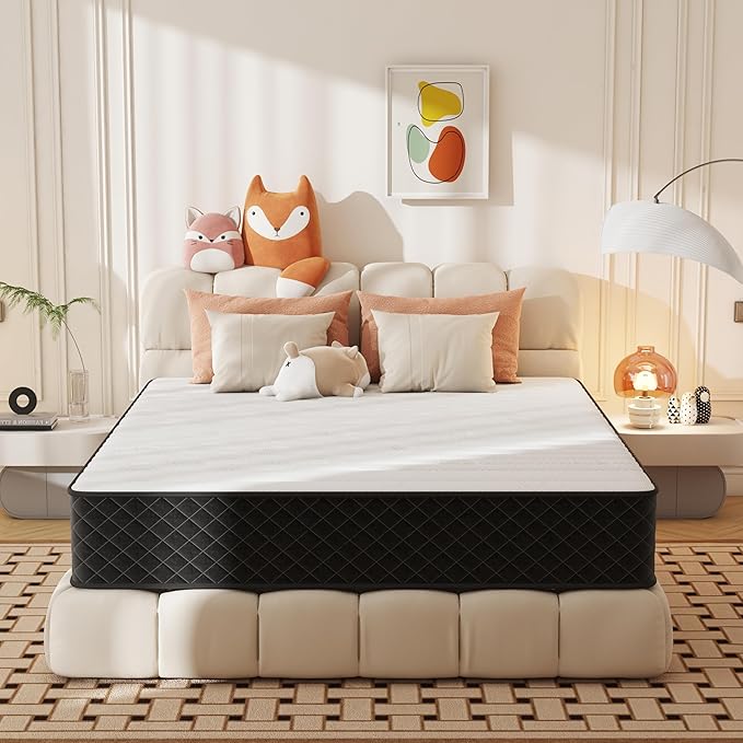 12 Inch Full Size Firm Hybrid Mattress in a Box, Memory Foam & Pocket Spring Mattress for Pressure Relief, Strong Support & Motion Isolation, Full Bed Mattress
