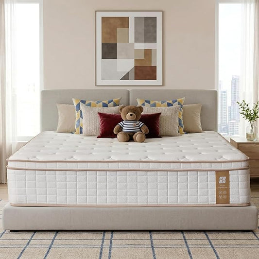 Profus 14 Inch King Size Mattress, Memory Foam King Mattress for Cool Night & Pressure Relief, Medium Firm Feel with Strong Edge Support & Motion Isolation, CertiPUR-US Certified Mattress in A Box