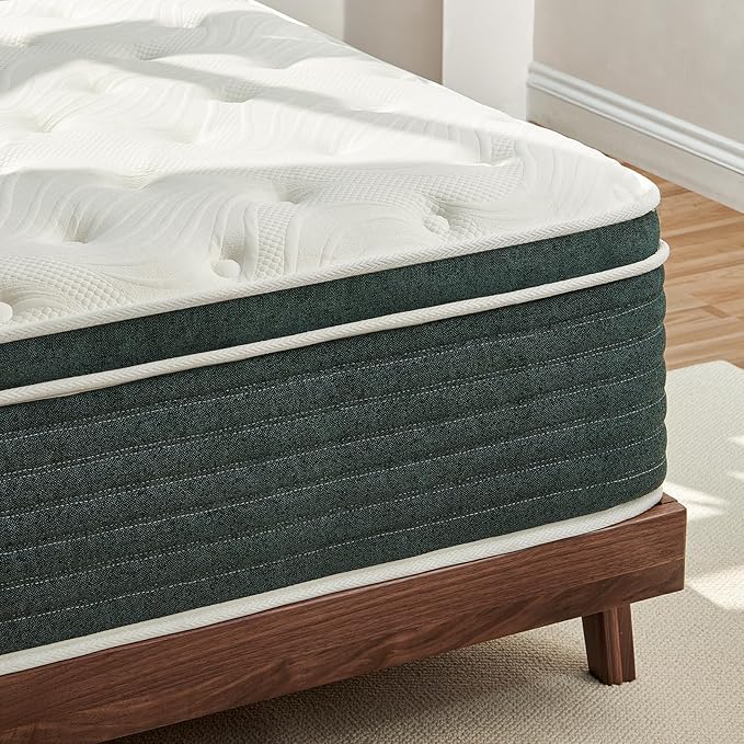 Hybrid Queen Mattress, 14 Inch Gel Memory Foam Mattress for Back Pain, Individually Pocketed Springs for Motion Transfer, Cooling Top Layer, No Fiberglass, Medium Firm, Forever Warranty, 80"x60"x14"