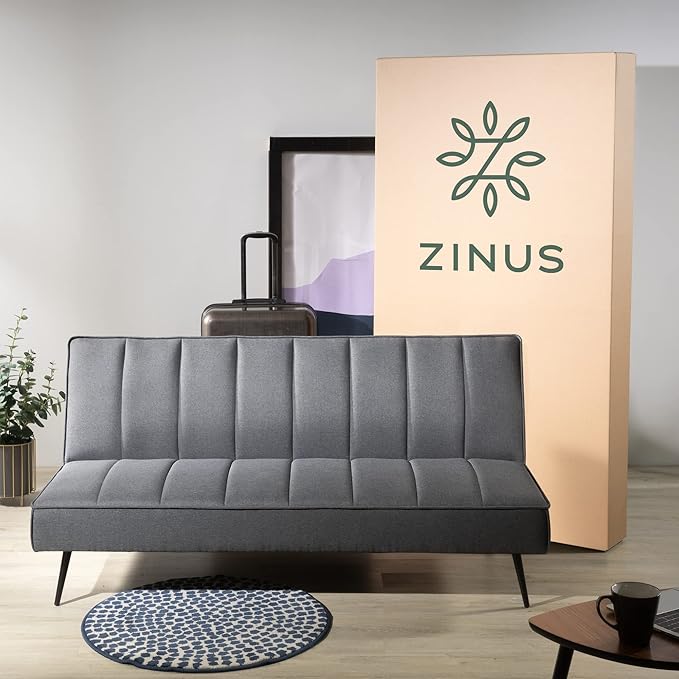 Zinus Quinn Sleeper Sofa, Convertible Sofa, Futon Sofa Bed, 2 in 1 Folding Sofa Bed for Apartments, Guest Rooms, and Compact Spaces