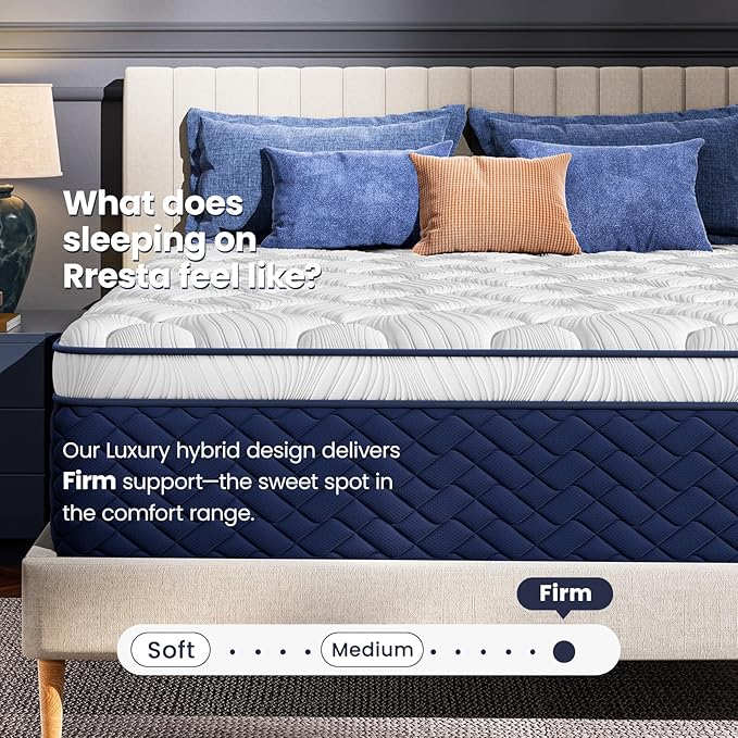 Extra Firm Queen Mattress 10 Inch - Hotel Collection Hybrid Mattress with 7-Zone Support for Spinal Alignment & Back Pain Relief, 395-Night Trial, CertiPUR-US & Fiberglass-Free