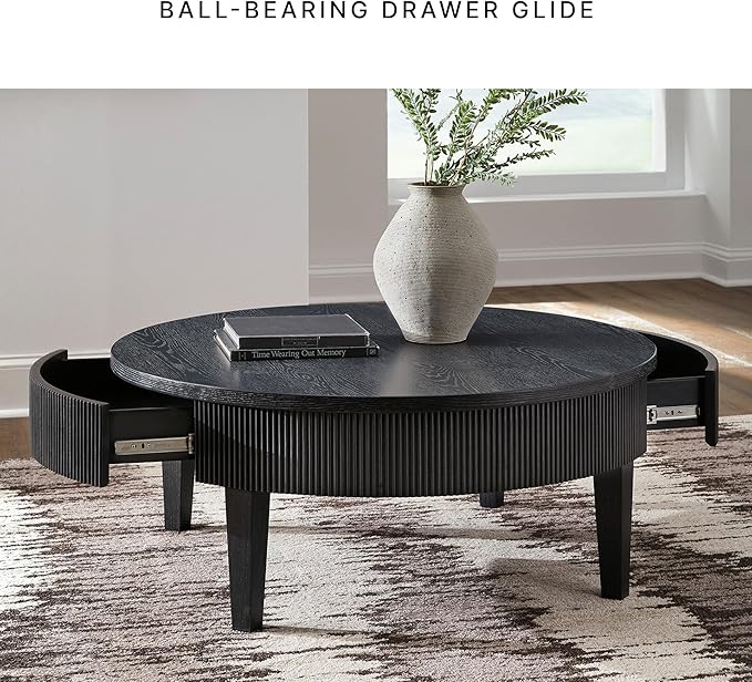 Signature Design by Ashley Marstream Modern Coffee Table with 4 Legs, Black