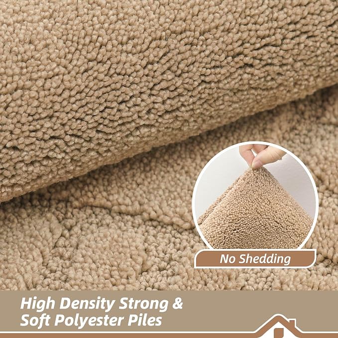 BEQHAUSE Door-Mat Non-Slip Front Doormat Low-Profile Entrance Mats for Front Door Entry Resist Dirt Washable Doormat Absorbent Entryway Door Mat,Taupe,36"x60" - Image 5