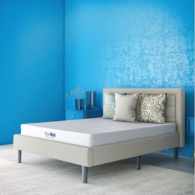 Cool Gel Chill 14 Inch Medium Firm Memory Foam Mattress Twin XL Size, with Bonus Cool Gel Memory Foam Bed Pillow, 14" with Pressure Relief, CertiPUR-US Certified, Cooling Twin XL Mattress in a Box
