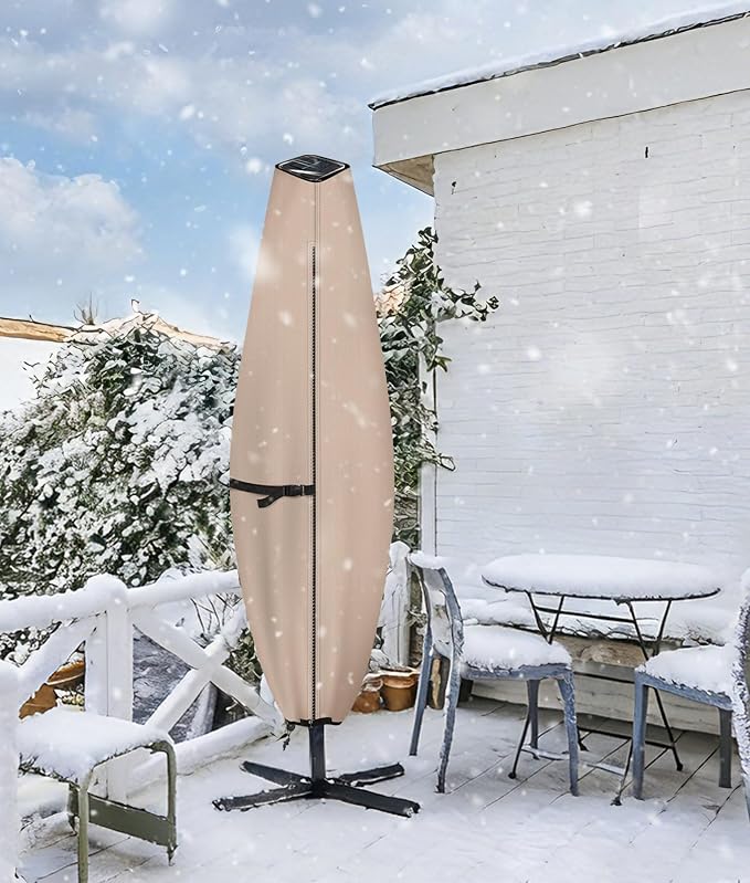 ULTCOVER Patio Parasol 600D Waterproof Clear Top Outdoor Umbrella Cover - Fits Solar Umbrella 8-11 Feet - Image 7