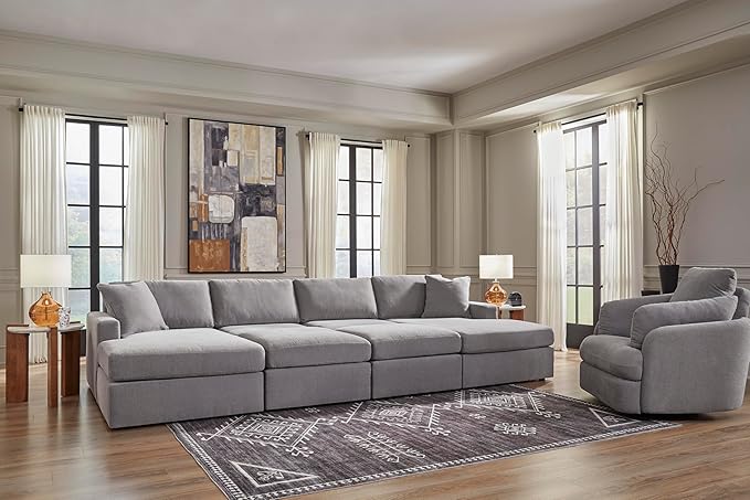 Signature Design by Ashley Modmax Contemporary Swivel Glider Recliner, Press-Back Reclining, Cleanable & Durable Performance Fabric, 21" Seat Height, Gray