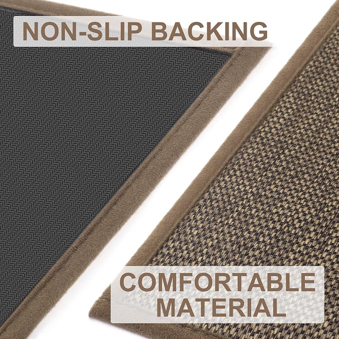 LEKEEPGO Door Mat 32"x47", Non Slip Door Mat Indoor Entrance, Rubber Backing Front Indoor Doormat Washable Absorbent Low-Profile Entryway Entry Resist Dirt Inside Door Mats, Brown - Image 3
