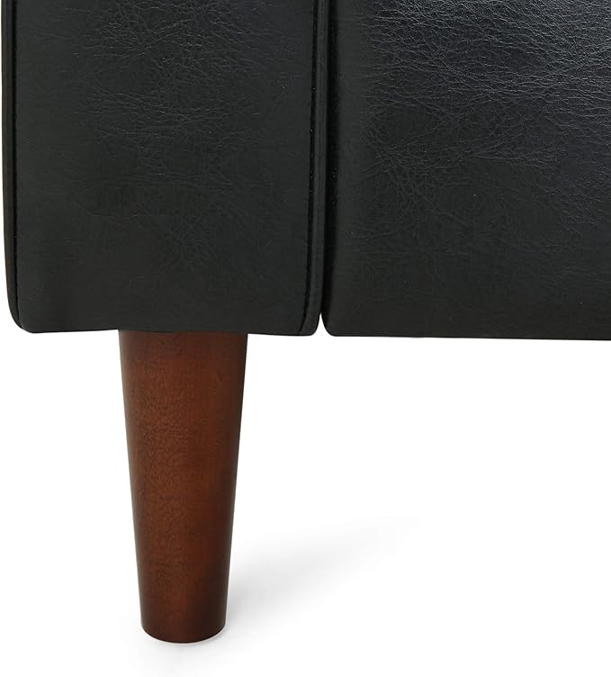 Christopher Knight Home Malinta Sofas, Midnight Black + Espresso