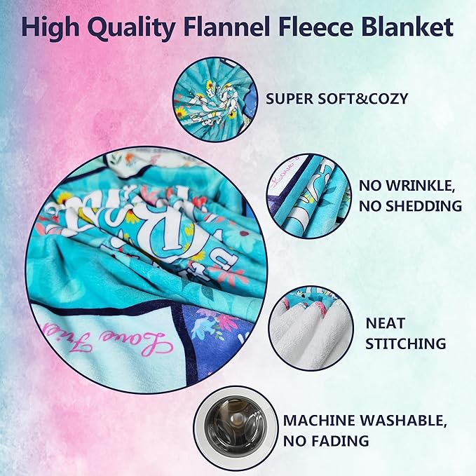 Get Well Gifts for Women, Inspirational Healing Blanket, Feel Better After Surgery Gifts, Soft Warm Hug Blanket Throw 60"x80"
