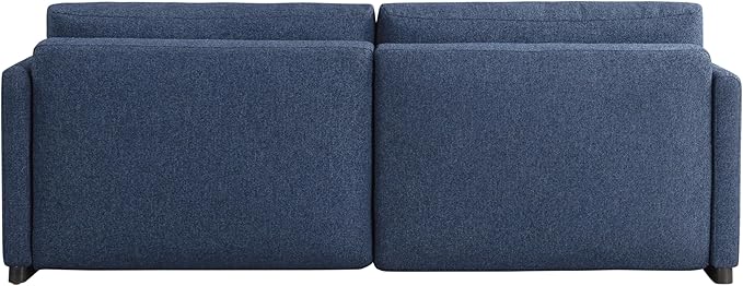 Serta® Vail 86" Convertible Sleeper Sofa, Queen Size, Wall-Hugging Dreamglide Mechanism, Dreamcoil Comfort, Boucle Fabric, Navy Blue