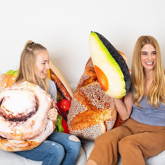 Much Comfort 22" 3D Ripe Avocado Throw Pillow - Made with Super Soft & Ultra Premium Fabric - Cute, Comfortable, Plush, Stuffed Cushion for Home Decor of Pets - Best Funny Gift for Teens - Medium