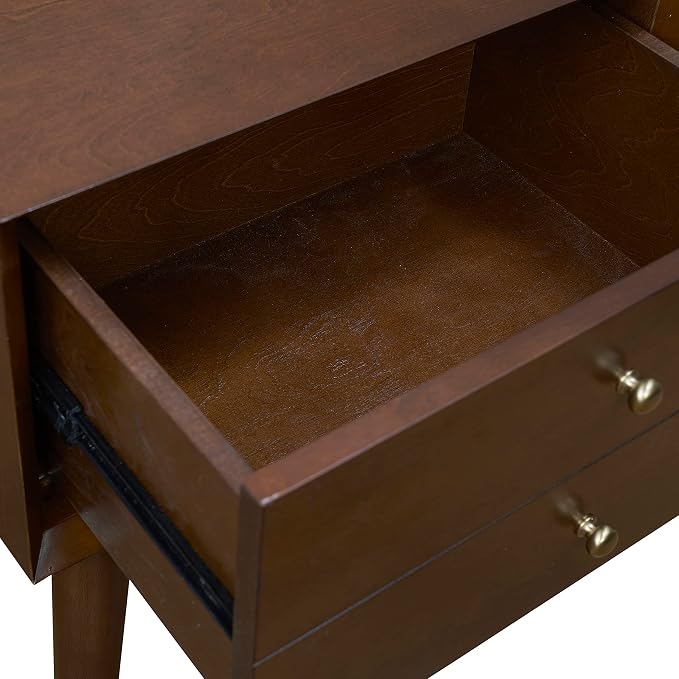 Crosley Furniture Landon Nightstand Side Table with Drawer, Mahogany - Image 7