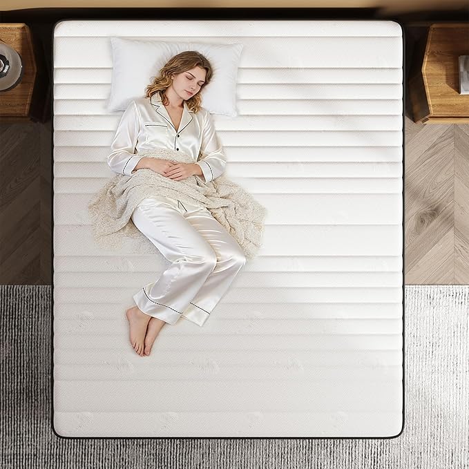 Traumliebe Full Mattress, 12 Inch Hybrid Mattress with Pocket Springs and Memory Foam, Medium Firm Support, Motion Isolation, Breathable Comfort Layer, Mattress in a Box