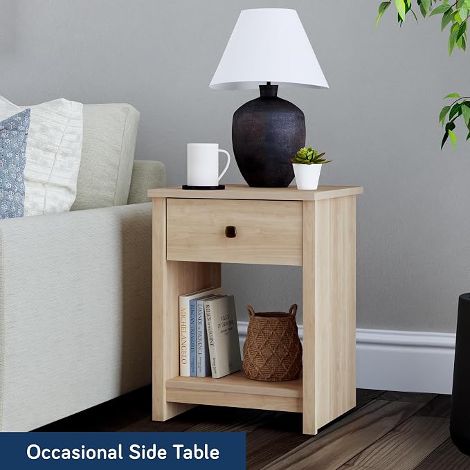 Sauder River Ranch Nightstand W/Drawer, Harvest Walnut Finish - Image 4