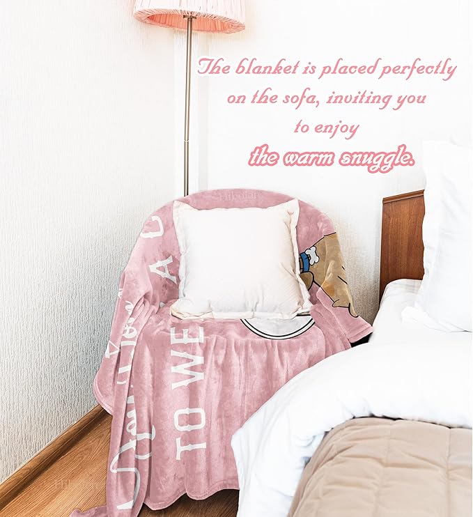 Get Well Gifts for Women/Men After Surgery, Sympathy Gift, Feel Better/Get Well Soon Gifts for Women, Surgery Recovery Gift for Men, at Least You Dont Have to Wear A Cone Pink Blanket 50"x60"