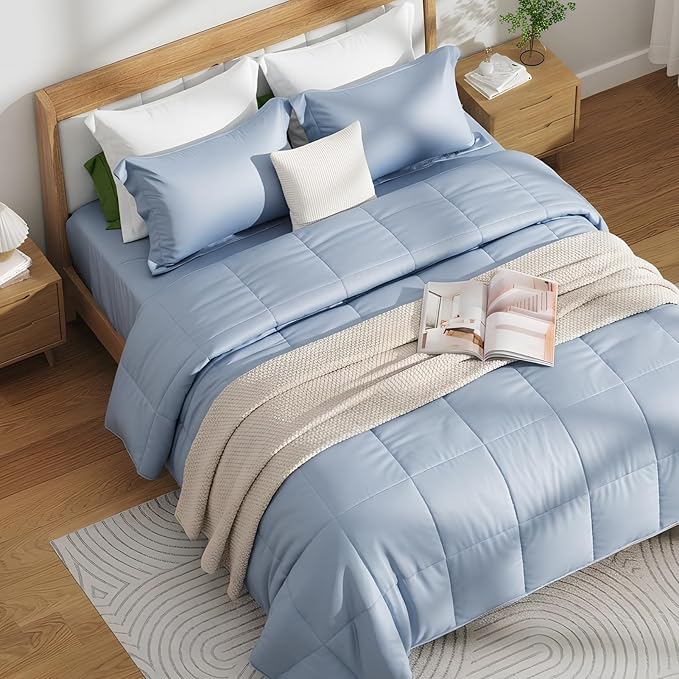NEXHOME PRO 100% Viscose from Bamboo Comforter King Size - Ultra-Soft, Breathable, Lightweight All-Season & Summer Duvet Insert, Natural Temperature Regulating for Cooling Sleep