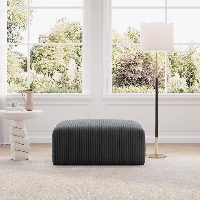 Novilla Modular Sectional Sofa, Modern Cloud Sectional Couch with Smarts Coil® Support, Upholstered Boneless Couch for Living Room Apartments Bedroom, No Assembly Required, Dark Gray (Ottoman)