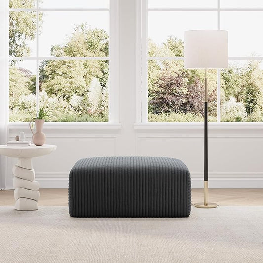Novilla Modular Sectional Sofa, Modern Cloud Sectional Couch with Smarts Coil® Support, Upholstered Boneless Couch for Living Room Apartments Bedroom, No Assembly Required, Dark Gray (Ottoman)