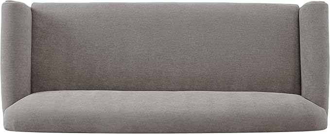 Christopher Knight Home Sola 77.5'' Modern Chenille Upholstered Loveseat Sofa with Rolled Armrest and Rubberwood Frame, 2-Seater Home Sofa Living Room, Comfy Couch for Hotel/Apartment, Brown
