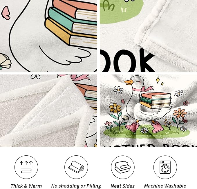 Book Lovers Gifts for Women, Flannel Soft Reading Blanket Decor, Reading Accessories for Bookish Bookworm Reader - I Bought Another Book - 50" x 60"