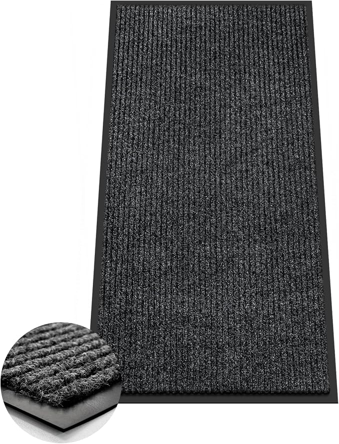 Azadx 2'x4' Indoor Outdoor Door Mat Heavy Duty Front Door Mat Ultra Absorbent Muddy Dirt Resist Welcome Door Mats Non-Slip Backing Entrance Mat for Home Commercial Outdoor Entrance Floor Mat by Azadx